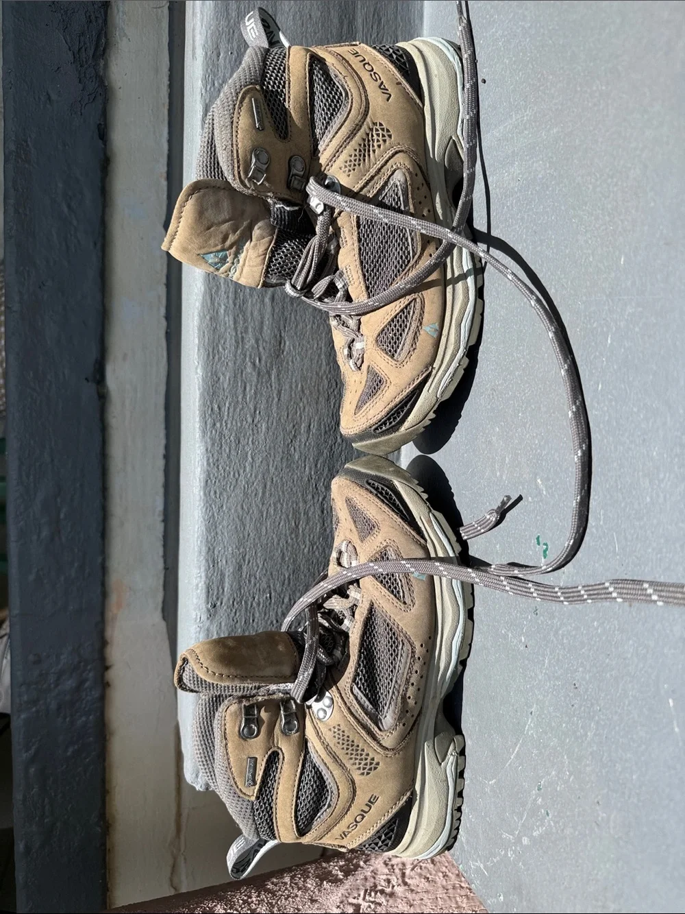 Women’s Vasque Tan and Gray Trail Boots